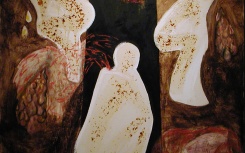 Lagrimas + lagrimas
                              	/ oleo s/tela
                              	/ 130x130cm
                              	/ Lima 1992