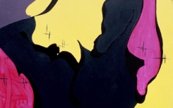 A un amico perduto davanti a una tela
                              	/ tecnica mixta s/tela
                              	/ 70x50cm
                              	/ Roma 1984
