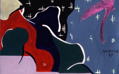 Lo spartano
                              	/ tecnica mixta s/tela
                              	/ 70x80cm
                              	/ Roma 1984