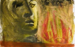 Sin título
                              	/ tecnica mixta y papel grasa
                              	/ 14x20cm
                              	/ New York 1998